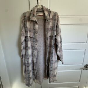 Anthropologie plaid shacket